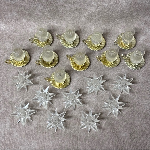Vtg. 19pcs - Lamp Light Covers & Stars Mix - Clear Acrylic - Light Reflectors - Picture 6 of 7